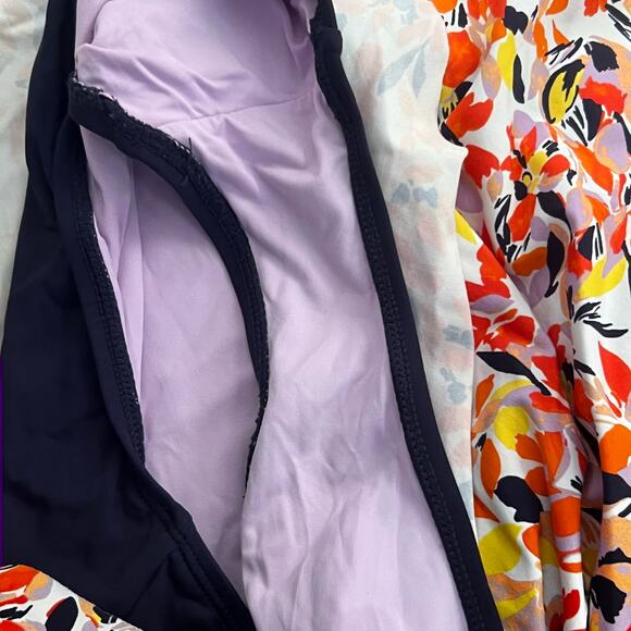 Anne Cole Swim Dress One Piece Skirted Swimsuit Women’s 16 Multicolor Resort - Picture 4 of 8